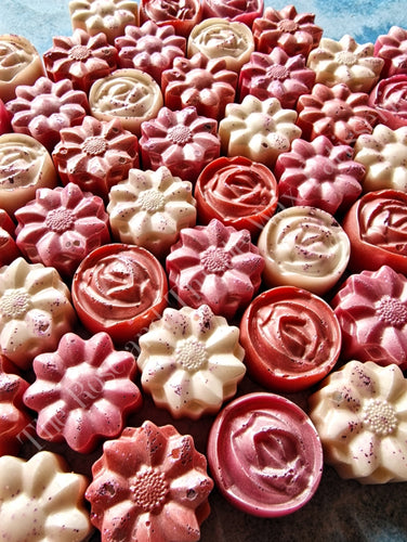 Rhubarb and Rose Soy Wax Melt Flowers